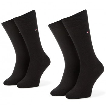 Tommy Hilfiger ανδρική βαμβακερή κάλτσα 2pack black 371111 200